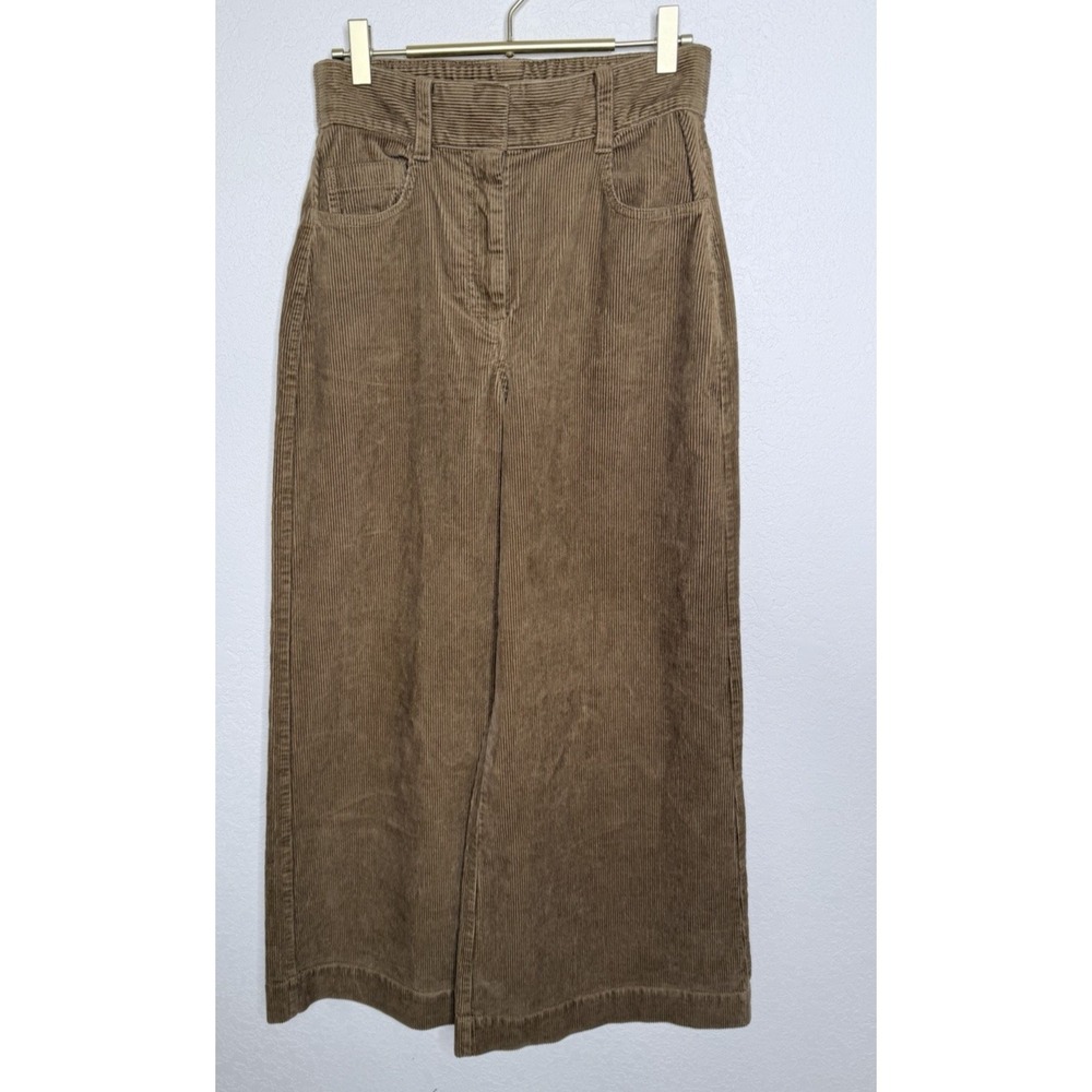 Banana Republic Corduroy Pants Womens 0 Golden Oak Ultra High Rise Wide Leg